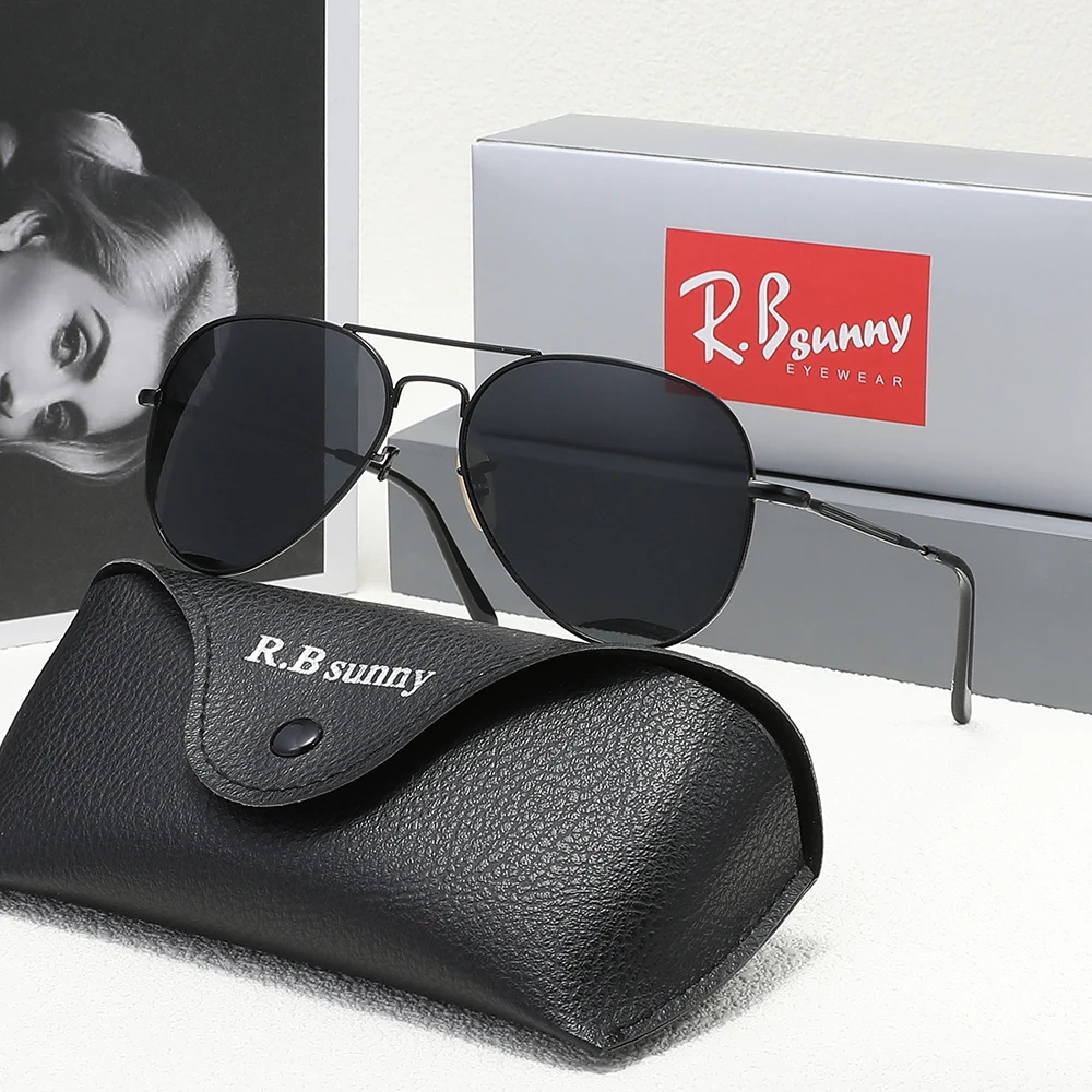 

RBsunny модные женские модные солнцезащитные очки-пилоты мужские для вождения на открытом воздухе классические UV400 поляризационные очки для путешествий из сплава с антибликовым покрытием