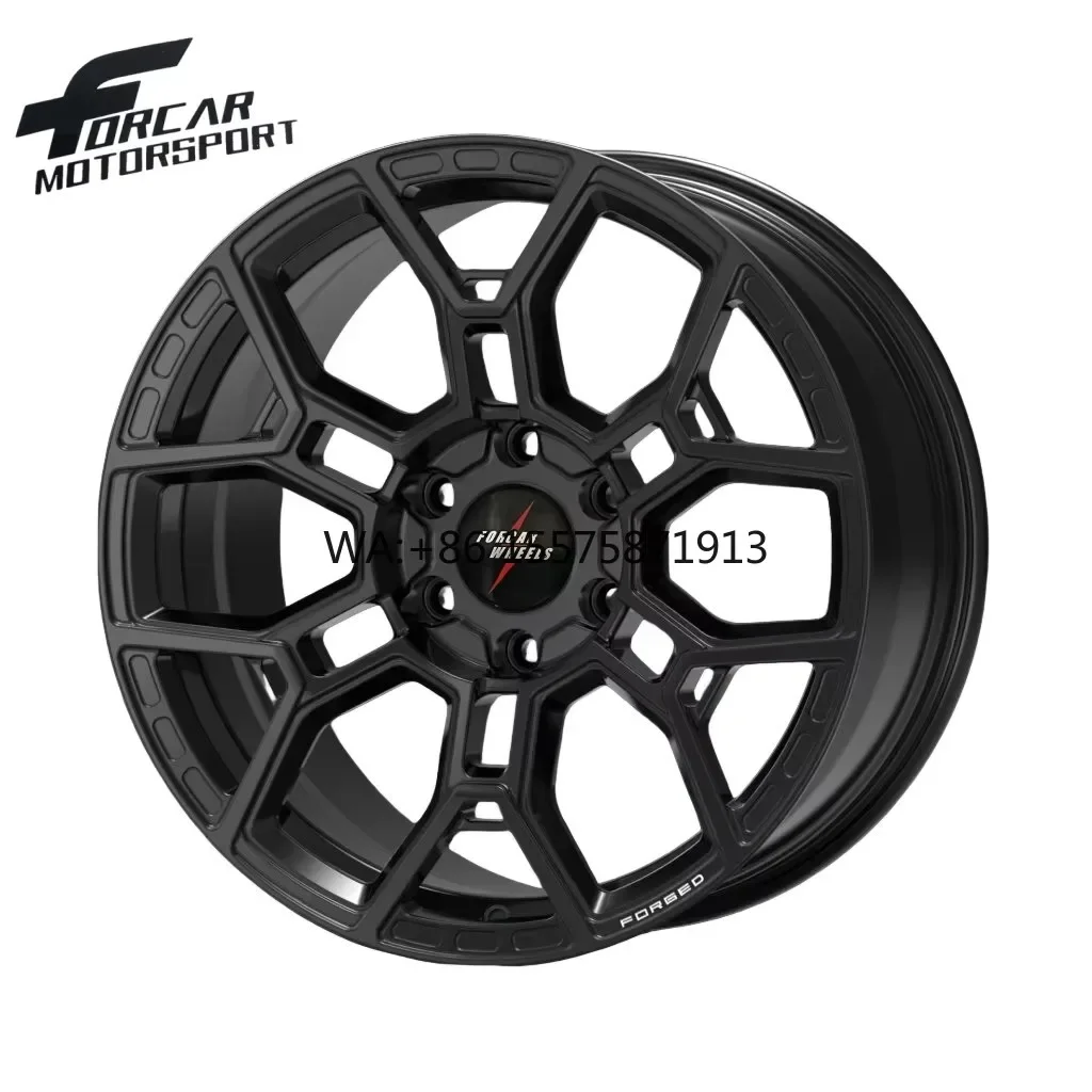 

Matte Black Deep Dish Forcar Aluminum T6061 Custom Design 16-24 Inch Forcar Motorsport Alloy Forged Wheels Rims