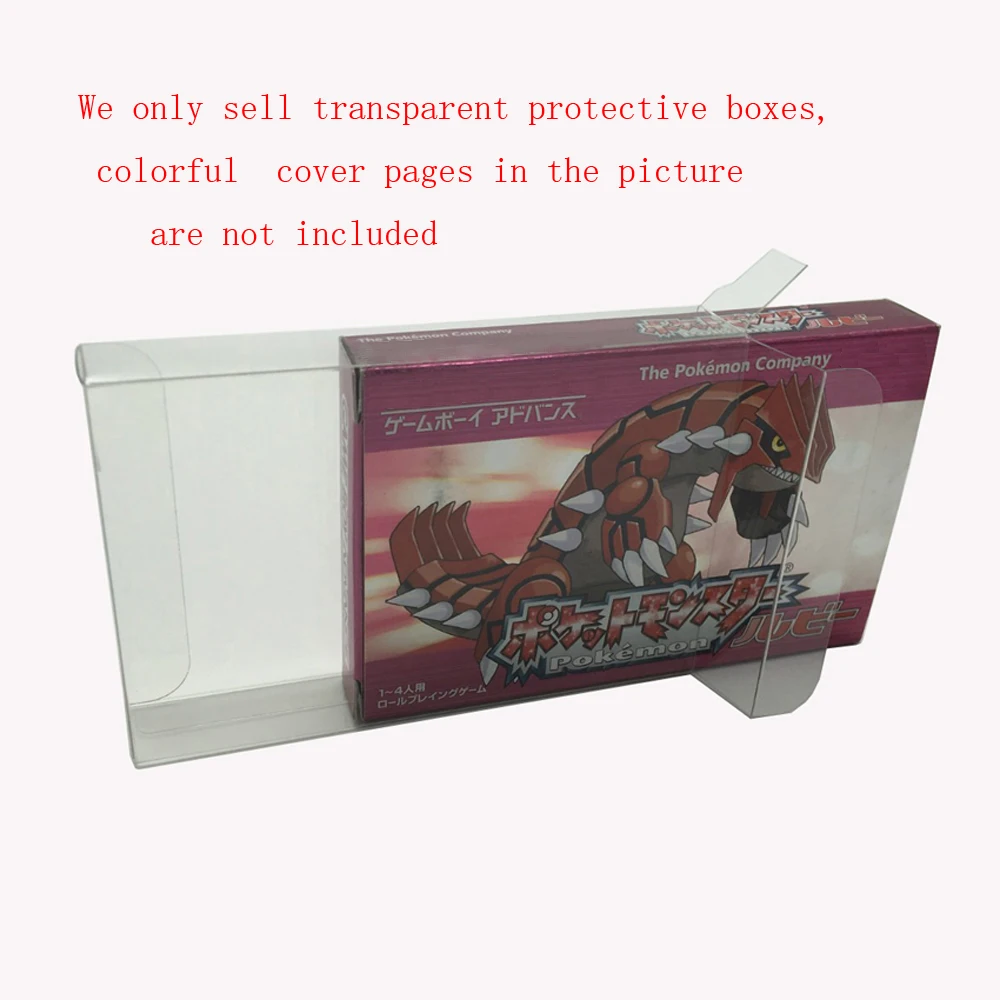 Clear transparent box For GBA Japan version JP  game card color box plastic  PET Protector  collection storage protective box