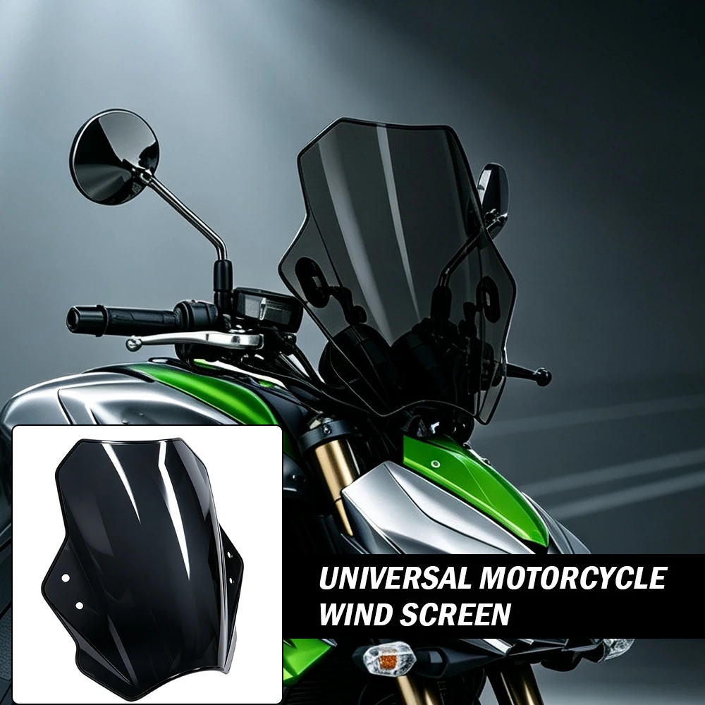 Einstellbare Motorrad-Windschutzscheibe für BMW G310R R1150 F800R KAWASAKI Z650 Z900 Z1000 Z800 Z750 Z250 Z300 Z400