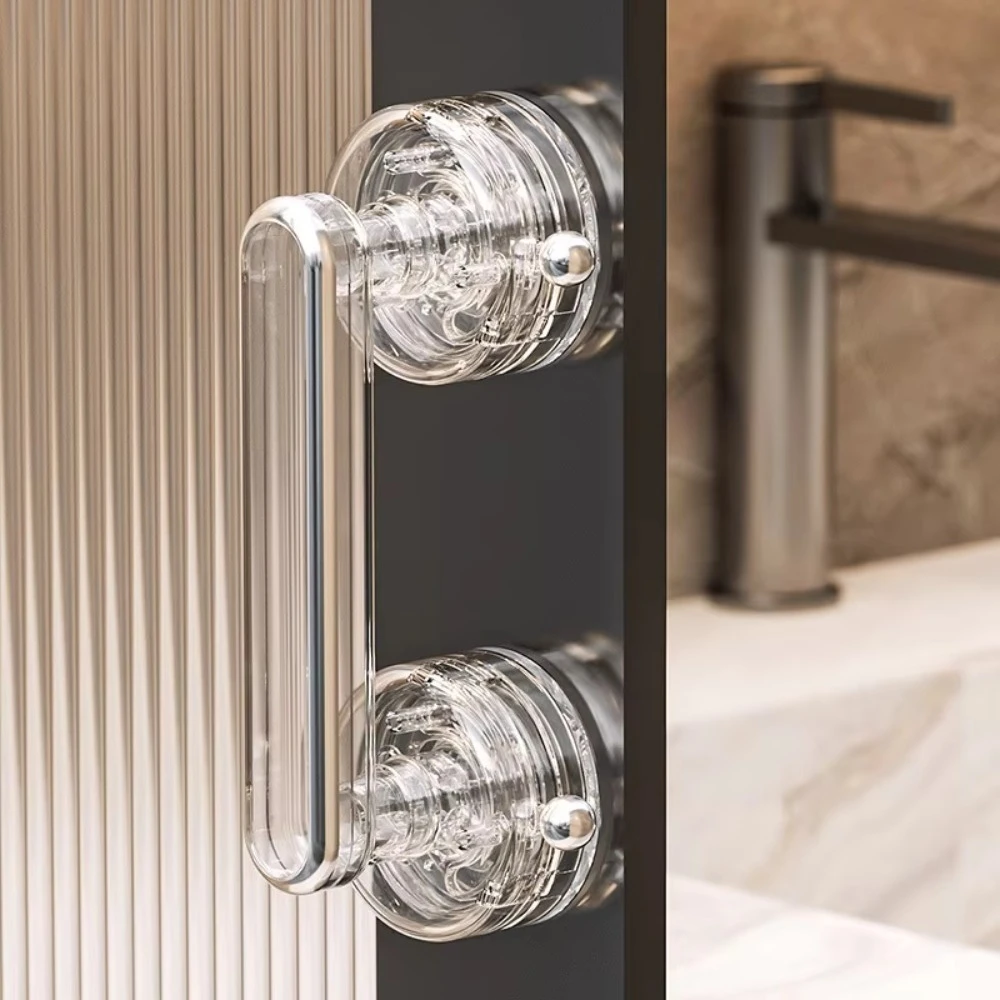 2 unidades/Puñal de agarre de vidrio sin perforaciones para puertas de inodoro, ducha, ventanas
