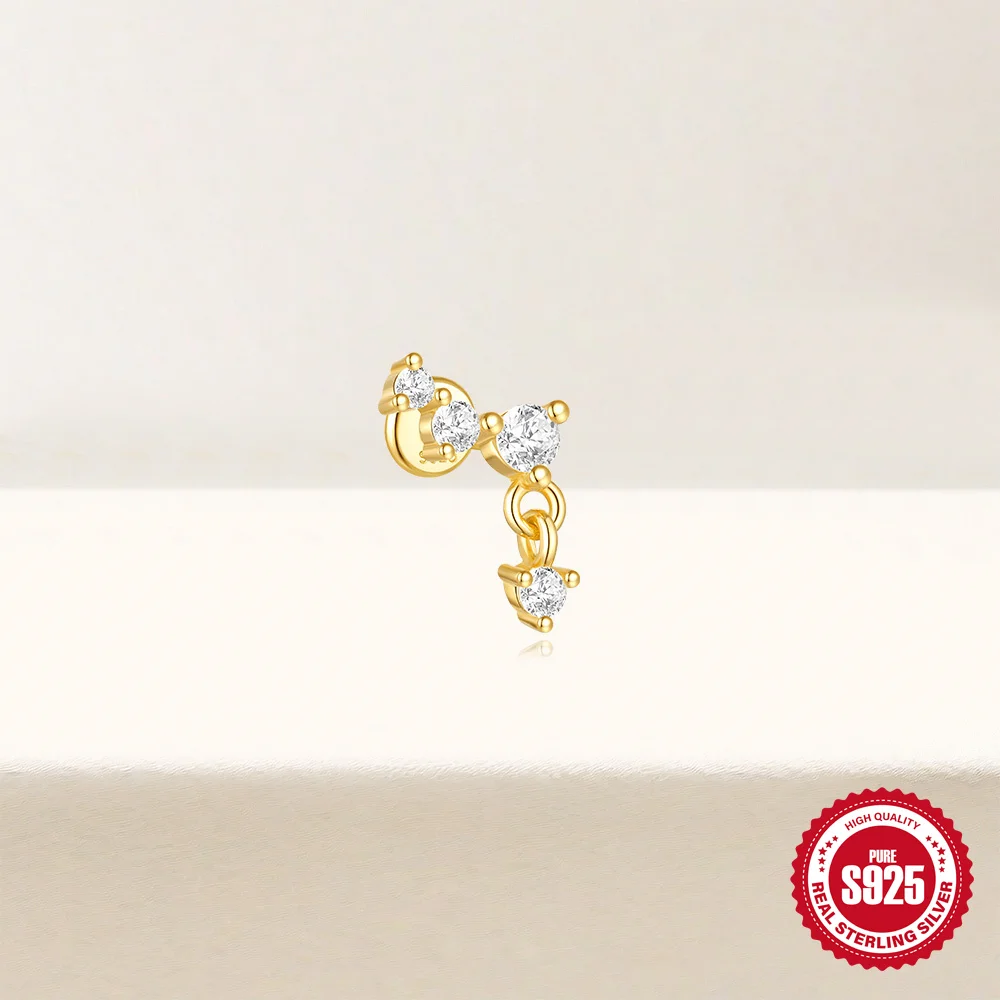 CANNER 1 Stück 925 Sterling Silber Tragus-Piercing-Ohrringe für Frauen Knorpel-Spiral-Piercing-Ohrring 925 Silber Schmuck Geschenke – Detail 4