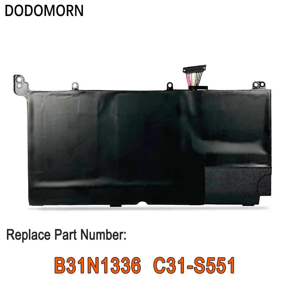 DODOMORN 노트북 배터리, ASUS VivoBook S551 S551LA S551LB R553L R553LF R553LF K551LN V551 V551LN 시리즈용, 11.4V 48Wh B31N1336