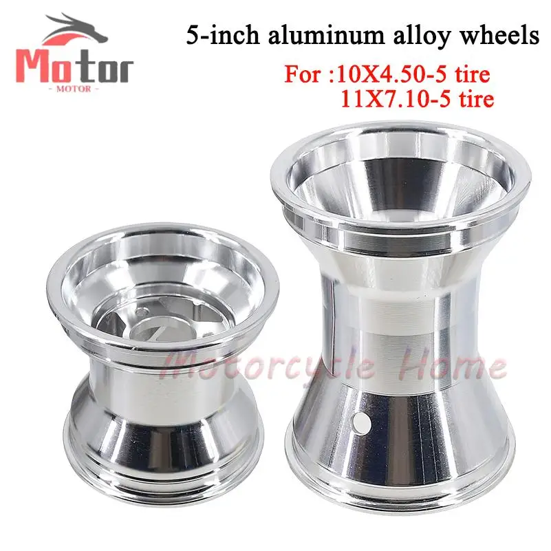 5 Inch GO KART Wheel Rear 11X7.10-5 Front 10X4.50-5 Wheel Rim for KARTING ATV UTV Racing Golf Buggy Drift Trike Slick