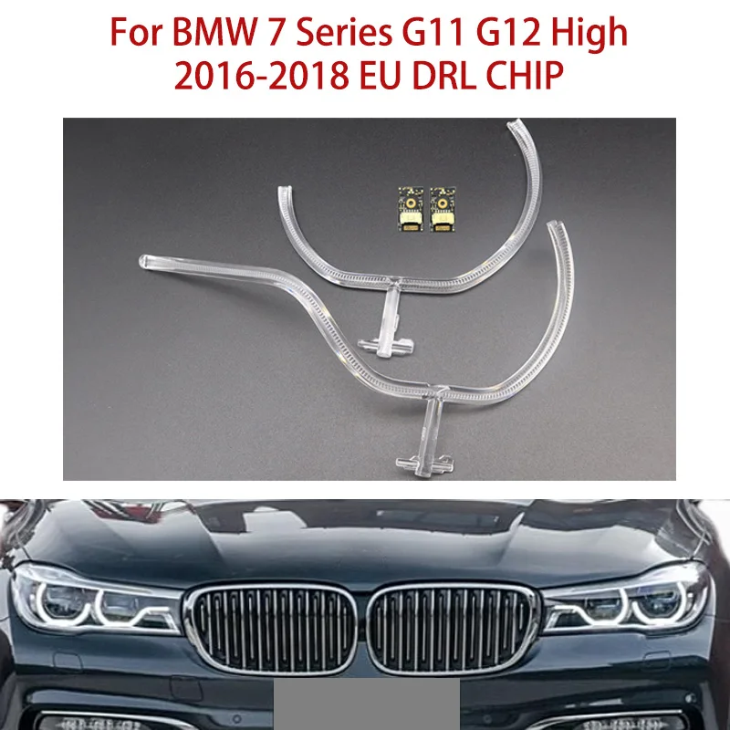 Daytime Running Lights For BMW 7 Series G11 G12 2016-2018 LED European Version White Car DRL CHIP Ballast Strip Angel Eye Chip