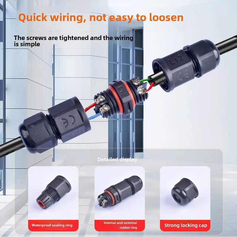 M12 Waterproof Connector IP68 2 3 4 5 6 Pin M16 3 Way Outdoor Wire Connector M20 Cross Shaped 4-way Screw Wiring Junction Box