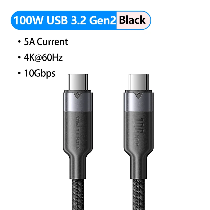 Ventie 100W USB Type C-kabel voor iPhone 16 15 Pro Max Samsung Galaxy S22 MacBook Pro iPad USB 4.0 PD Snel opladen USB C-kabel