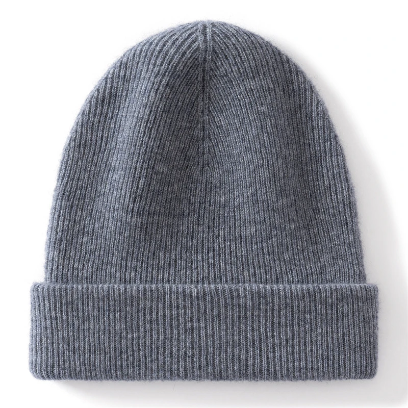 Autumn Winter New 100% Cashmere Hat Women's One-Line Hat Knitted Hat Wool Hat Ear Protection High-Quality Couple Hat