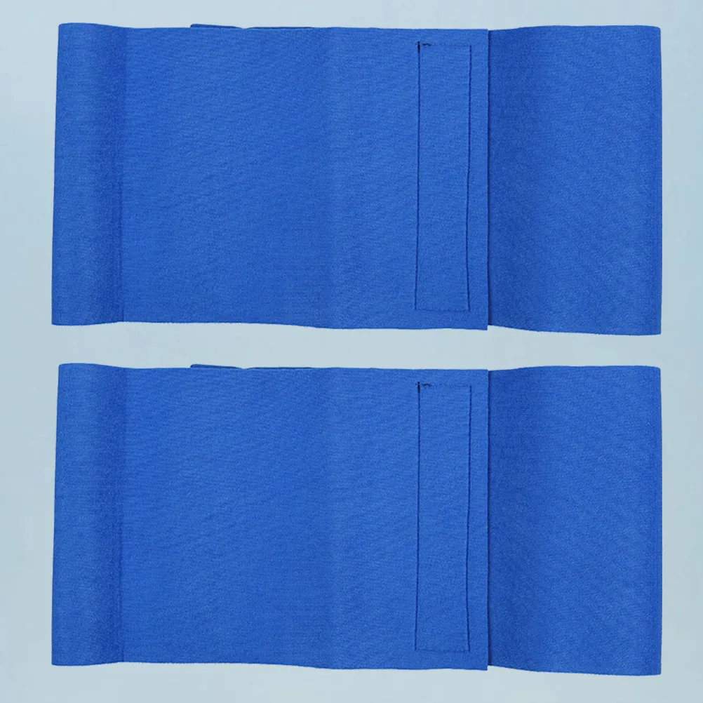

2pcs Sport Lumbar Belt 19Cm Width 100Cm Length Blue Adjustable Support For Back Pain Relief Therapy Heat Pad Elder Adults