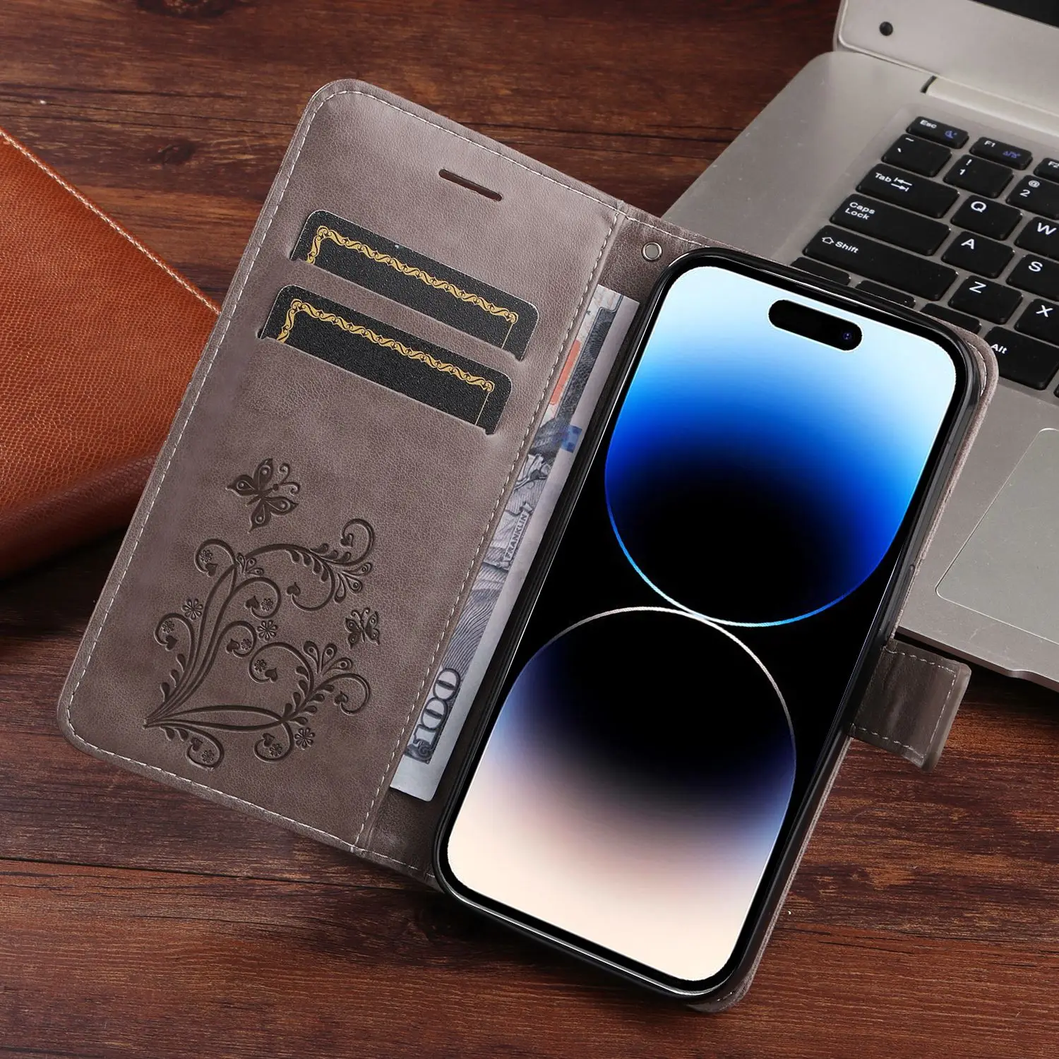محفظة مغناطيسية مع فتحة للبطاقات حافظة جلدية لهاتف OPPO Realme 14 14t 14x Pro Plus 13 12 11X 10 9 9i 8 8i 4G 5G