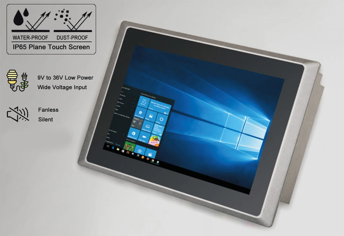 Newest Touch Screen Industrial Tablet PC 10.1 Inch Core I7-4578U DB9 With Rugged Com All in One Front RJ45 Human Machine