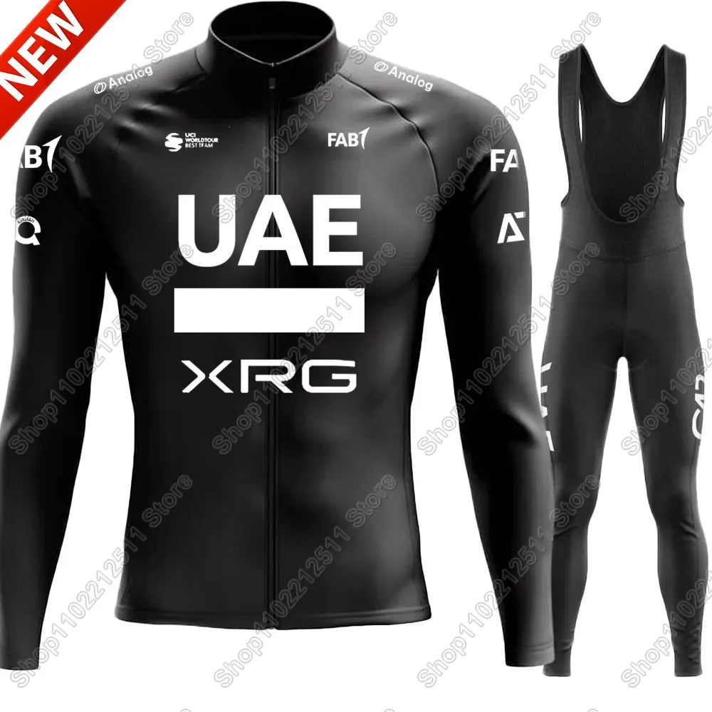 

Комплект велосипедного трикотажа Blick UAE Team, летняя зимняя одежда, мужской костюм с длинным рукавом, MTB, велосипедные шоссейные штаны, нагрудник Ropa Ciclismo