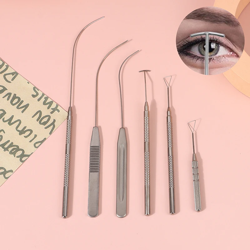 

~Double Eyelid Designer Triangle Simulator Curved Shaped Double Eyelid Embedding Tool T - Shaped Designer Ophthalmic Tools