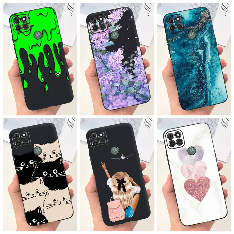 For Moto G9 Power Case Moto G9 Cover Popular Flower Cartoon Soft Silicone Phone Case For Moto G9 Plus MotoG9 Play XT2083-1 Funda