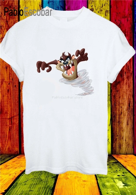 summer top tees The Tasmanian Devil Taz Cartoon Movie Animal Funny Men Women Unisex T-Shirt 642 High Quality Tee Shirt