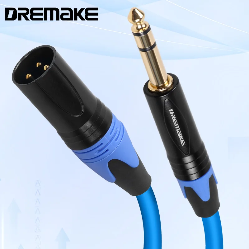 Cavo microfono DREMAKE XLR da 3 Pin a Jack cavo Mic da 6.5mm cavo Aux TRS cavo da 6.35mm/6.5mm maschio a XLR maschio per amplificatore AMP