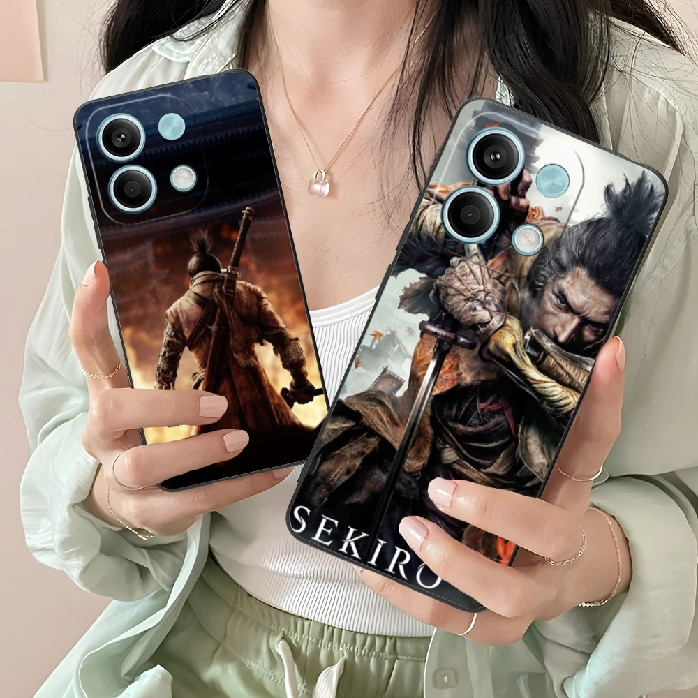 Sekiro Shadows Smart Mobile Cell Phone Case for Xiaomi Redmi Note 13 12 11 10 9 8 7 6 S A Pro Lite Plus 5G Black Cover Shell