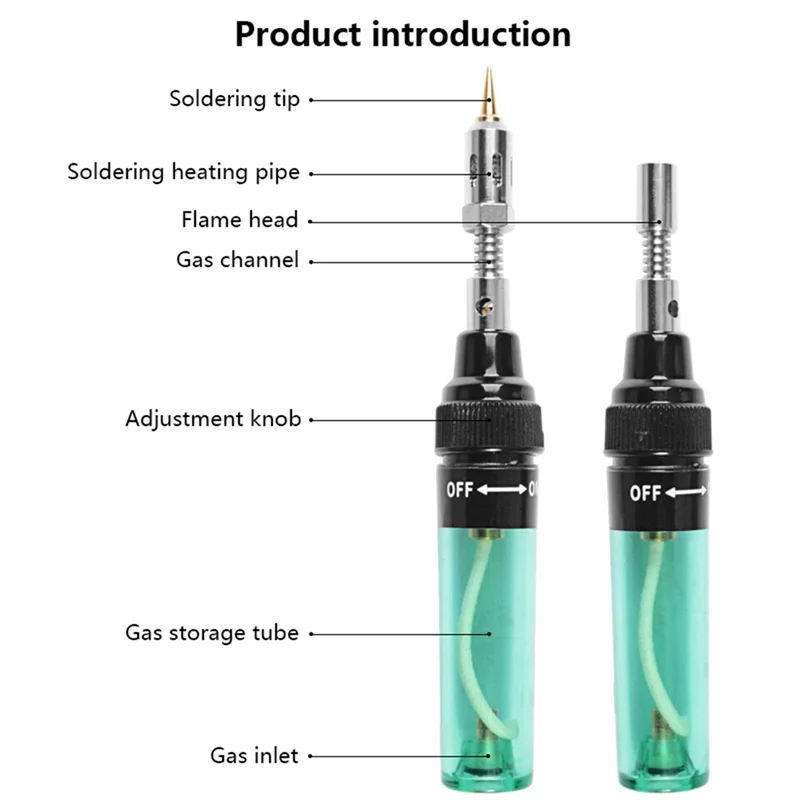 Gas Soldering Iron Set MT-100 Pneumatic Lo Iron 3-In-1 Kit Multifunctional Gas Soldering Iron