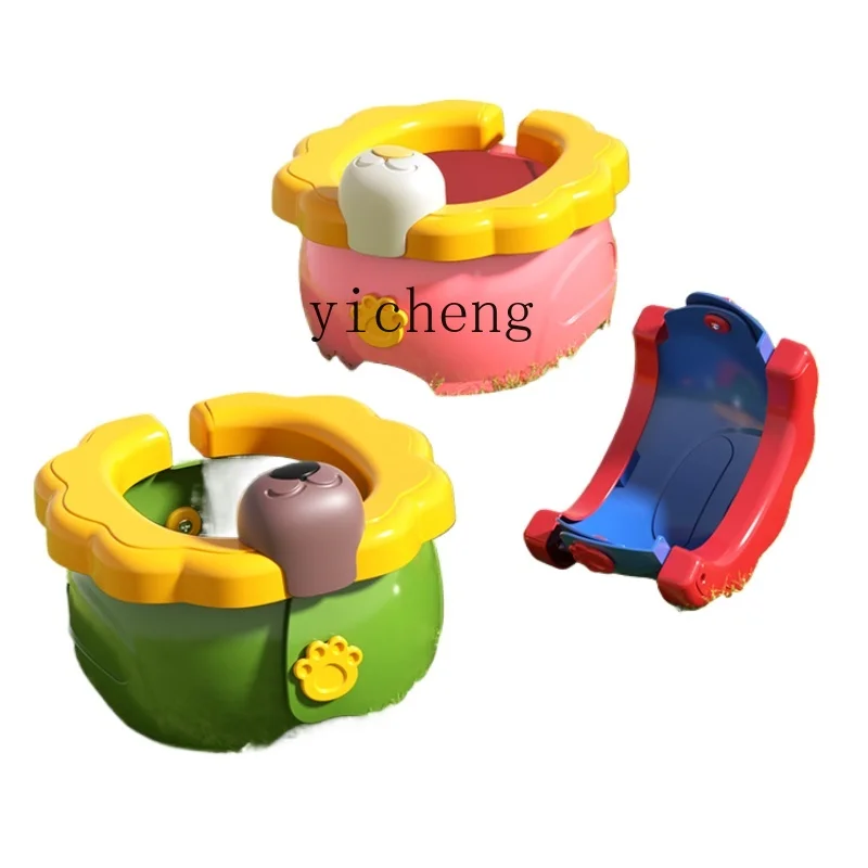 Dele Children's Outdoor Folding Small Toilet Car Portable Male and Female Baby Mobile Bedpan Foldable Toilet