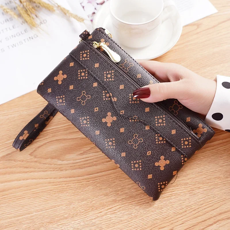 

Women's Brand Clutch Purse Ladies Money Wallet for Women's Clutch Bag Slim FeMale Wallet Card Holder Uneven Wallets Made Leather