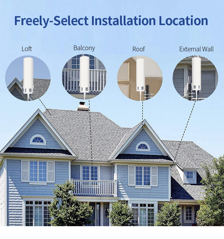 4G LTE 5G MIMO هوائي في الهواء الطلق مقاوم للماء الجوي SMA ذكر CRC9 TS9 موصل مع كابل تمديد مزدوج 5 متر لمودم التوجيه