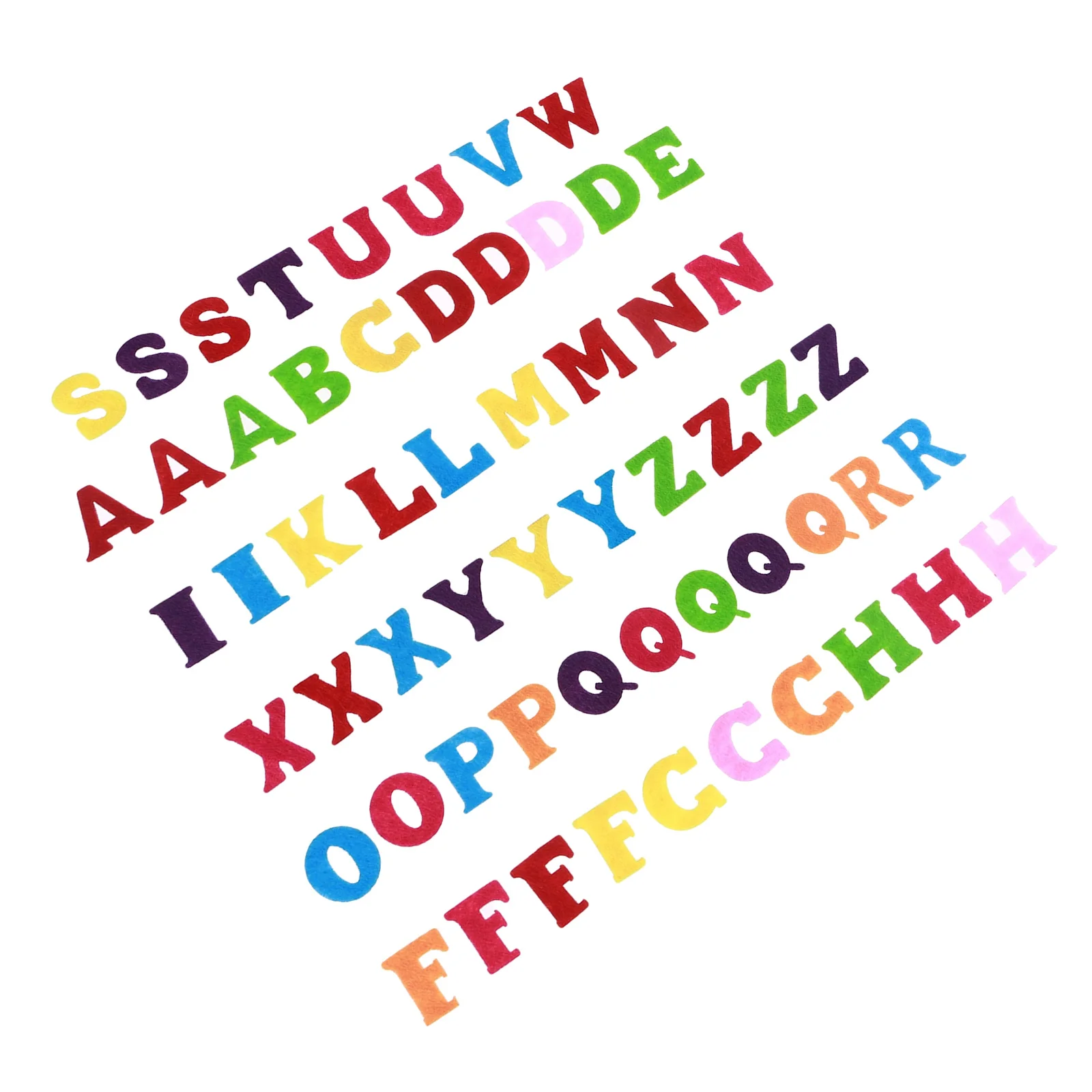 

50Pcs Felt Alphabet Letters for DIY Craft Projects Scrapbooking Hairclips Flower Decoration No Adhesive Back Reusable
