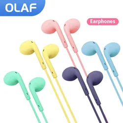 Olaf Earphones Wired Headphones 3.5mm Ear Phone In-Ear Earbuds Wire Control Bass Headset With Microphone For Xiaomi Samsung Buds