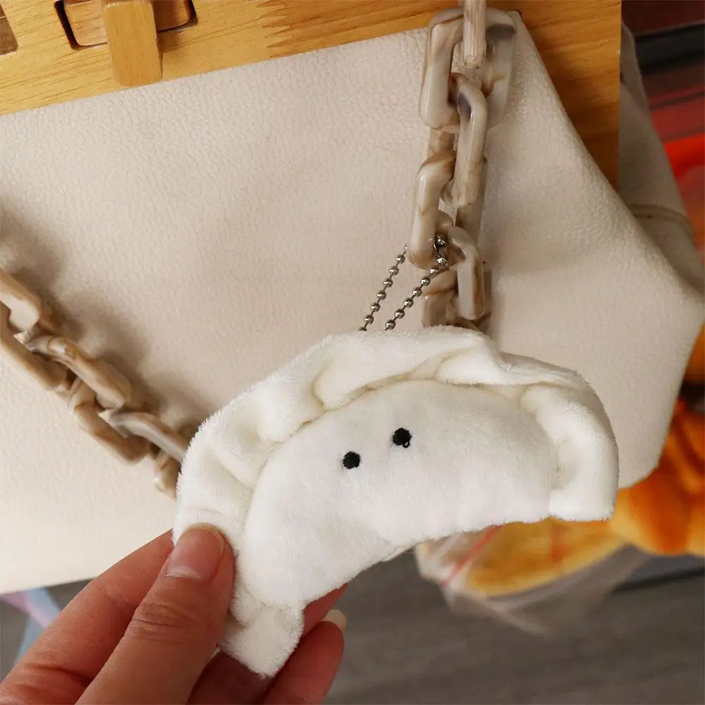 Funny Dumpling Keychains Stuffed Soft Cartoon Keyring Creative Cute Dumpling Pendant Students