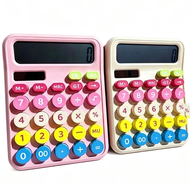 Calculadora Solar con Gradiente de Color Dopamina, Doble Alimentación, para Oficina, Estudiantes, Contabilidad, Finanzas, Material Escolar