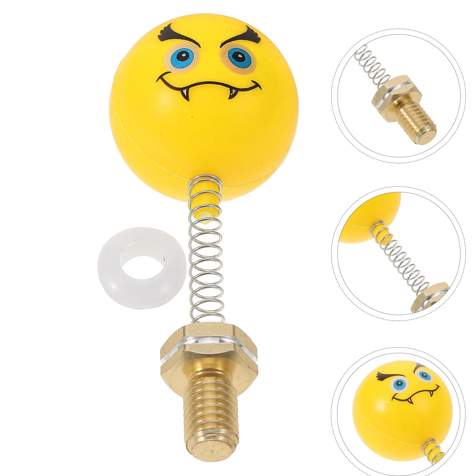 Parafuso de rosto de desenho animado para motocicleta, decoração de mola para espelho lateral, acessórios de motocicleta, personalização de passeio