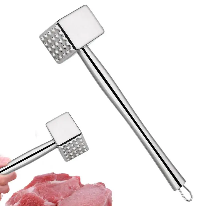 Meat Tenderizer Hammer Stainless Steel Meat Pounder Beef Steak Chicken Pork Loose Tenderizers Meat Hammer for Turkey Steak Beef