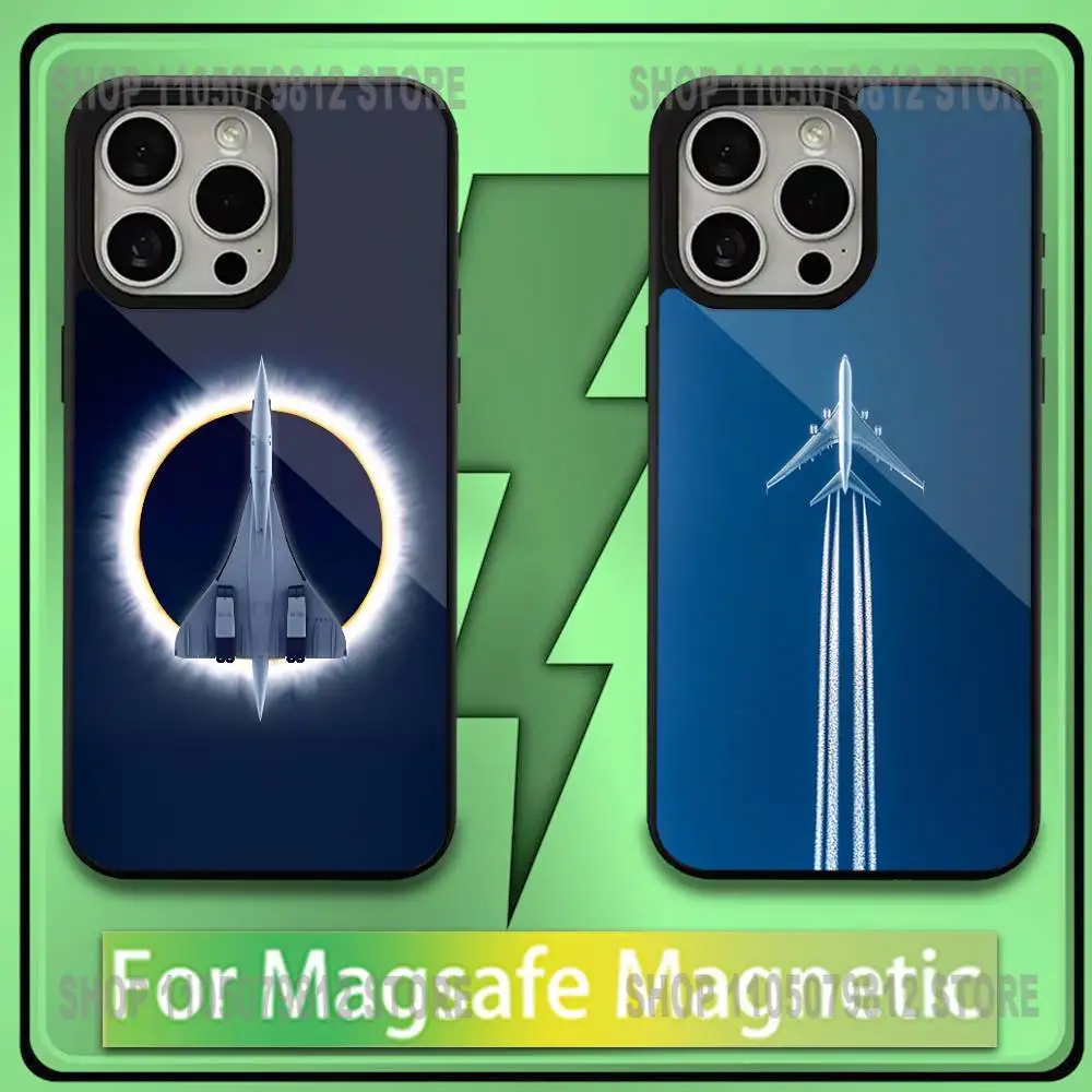 

Concorde Air France Phone Case For iPhone17,16,15,14,13,12,11,Plus,Pro,Max,Mini Soft Magesafe Magnetic Wireless Charge