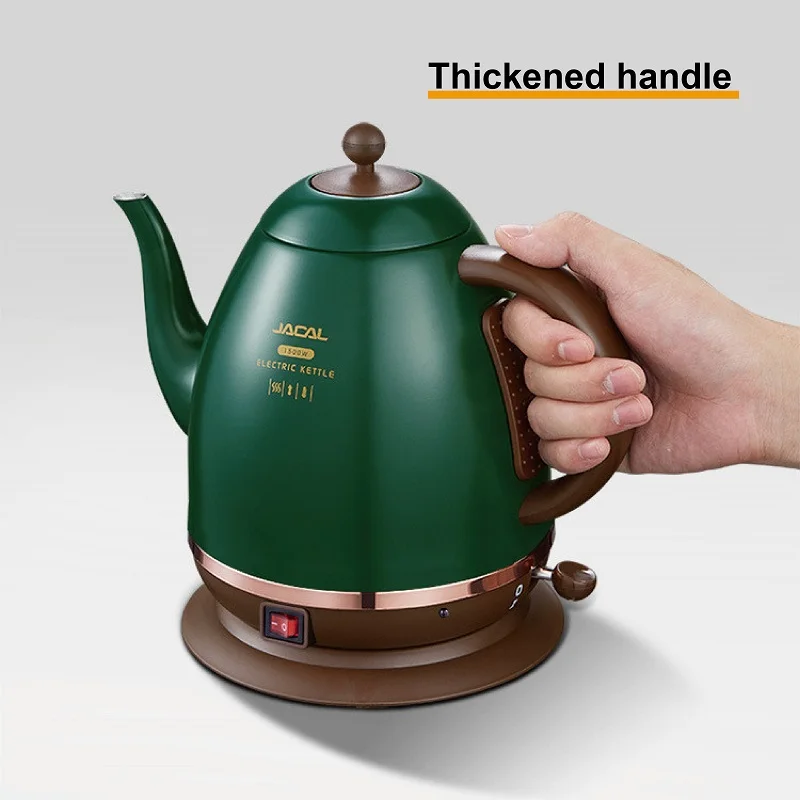 1.5L Retro Insulated Electric Kettle Home Quick Boiling Kettle Long Spout TeaPot Auto-Constant-temperature Kettle Kitchen gadget