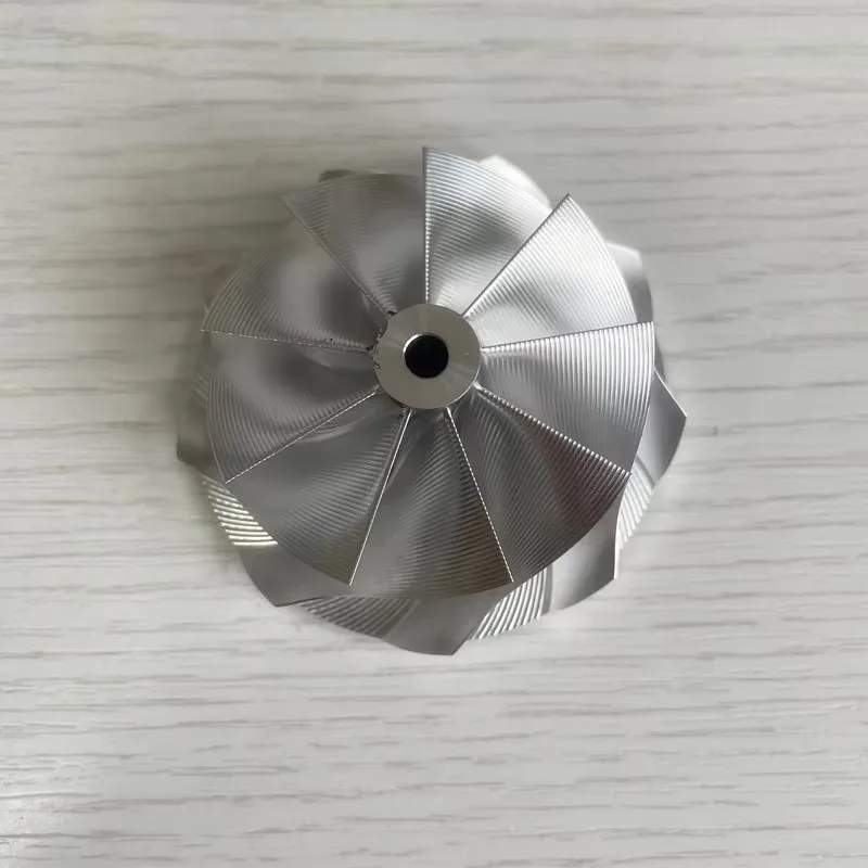 

TD04 Reverse 54.28/67.40mm 9+0 Blades Point Milling Turbo Aluminum 2618/Milling/billet Compressor Wheel
