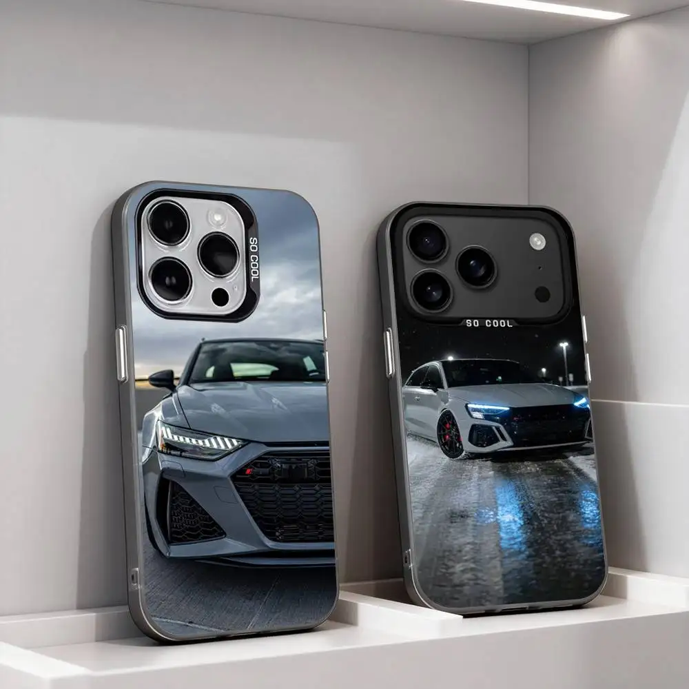 

Sports R-RS6 Super Car Phone Case For iPhone 11,12,13,14,15,16,17,Pro,Max,Plus,E,Air,Mini IMD Matte Black