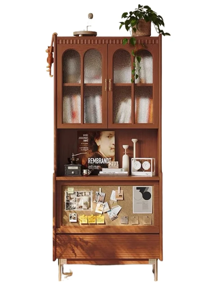 

Glass door living room integrated bookcase multi-functional bookshelf floor display cabinet simple storage locker