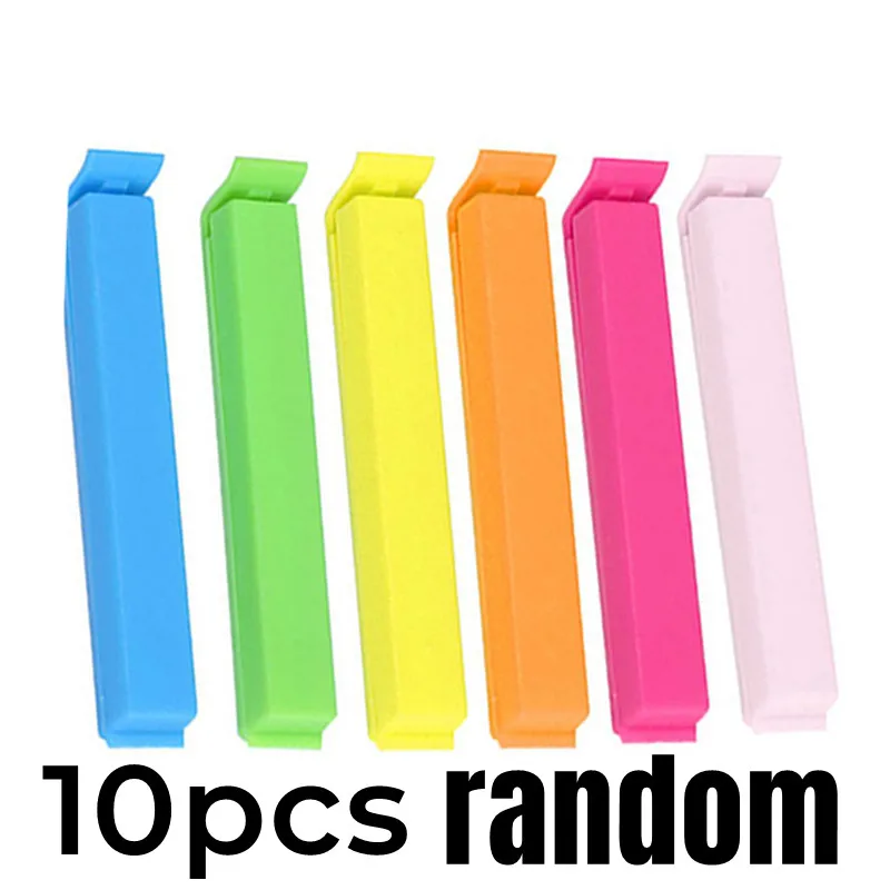 Lote De 10 O 20 Clips Selladores Para Bolsas De Almacenamiento De Alimentos – Multicolor, Reutilizables