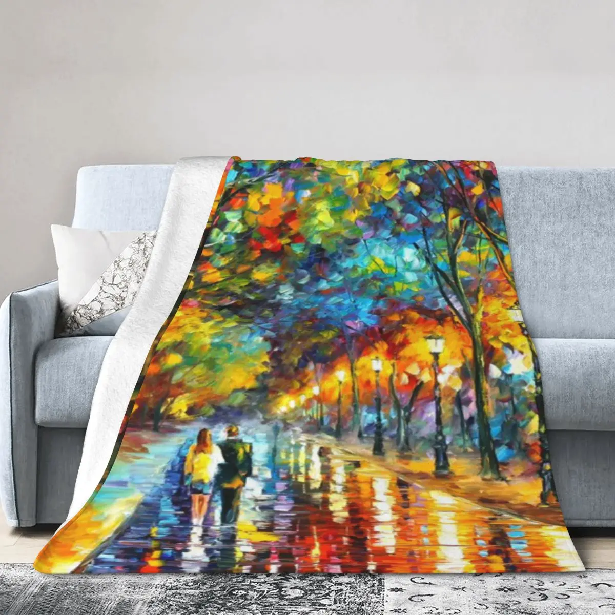 WHEN THE DREMS CAME TRUE — теплый подарок на заказ Leonid Afremov, ультрамягкое одеяло из микрофлиса