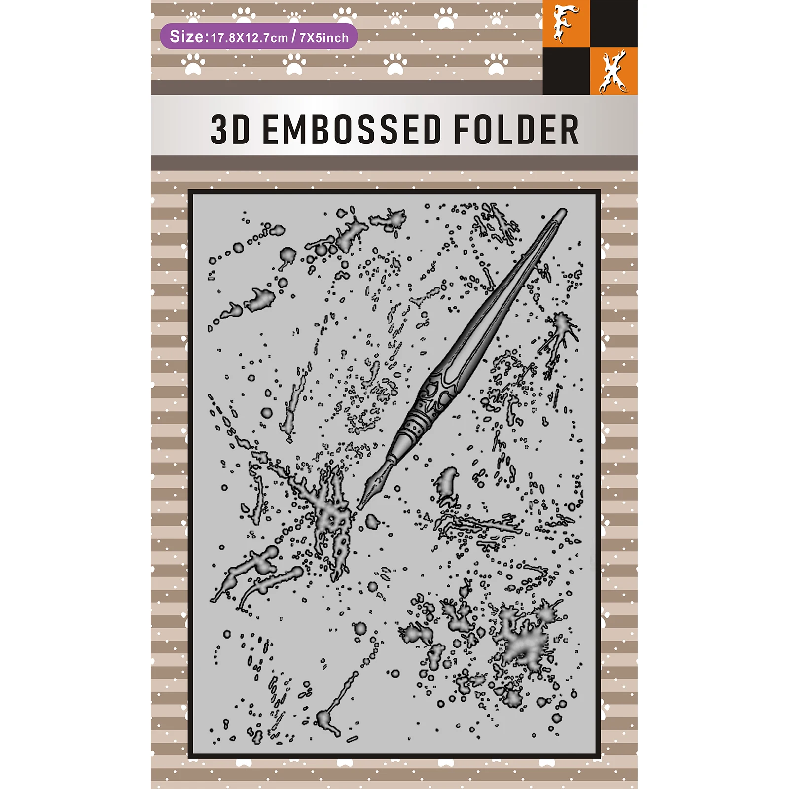 3D-Prägefolder mit Pinselmuster, Texturmuster-Hintergrund, DIY-Scrapbook-Bastelmaterial, verwendet zum Prägen, Formen und Dekorieren