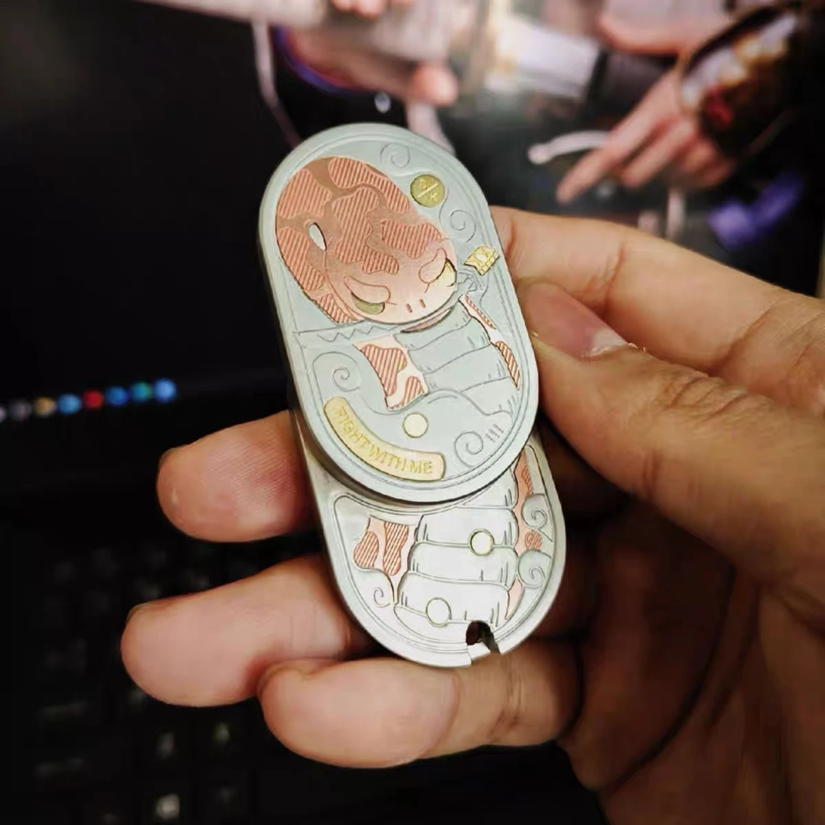 2.0 Verzegelde Crystal Snake Mechanische Fidget Slider Fidgeting Speelgoed EDC Zintuiglijke Anti Stress Fidget Spinner Speelgoed