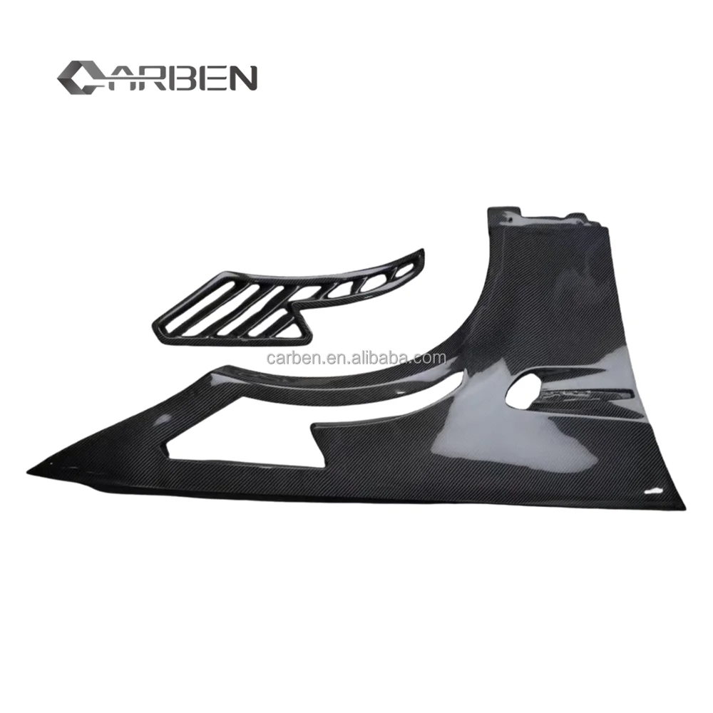 RS-style Carbon Fiber Fenders with Split Vents for BMW M3 E92 E93 Body Kits 3