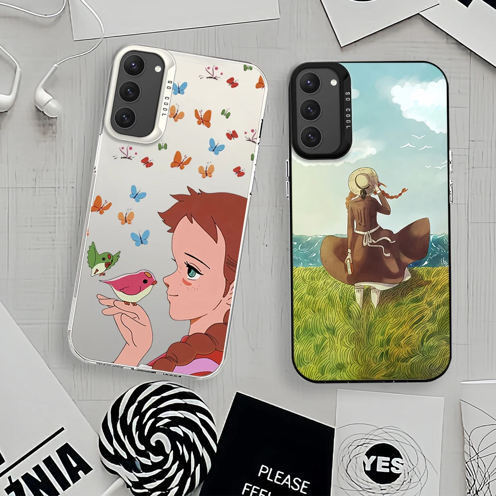 BOOK For Samsung Galaxy A52 A324G S23 S22 S24 Ultra Black White Shockproof Cover Laser IMD Phone Case A-Anne of Green Gables