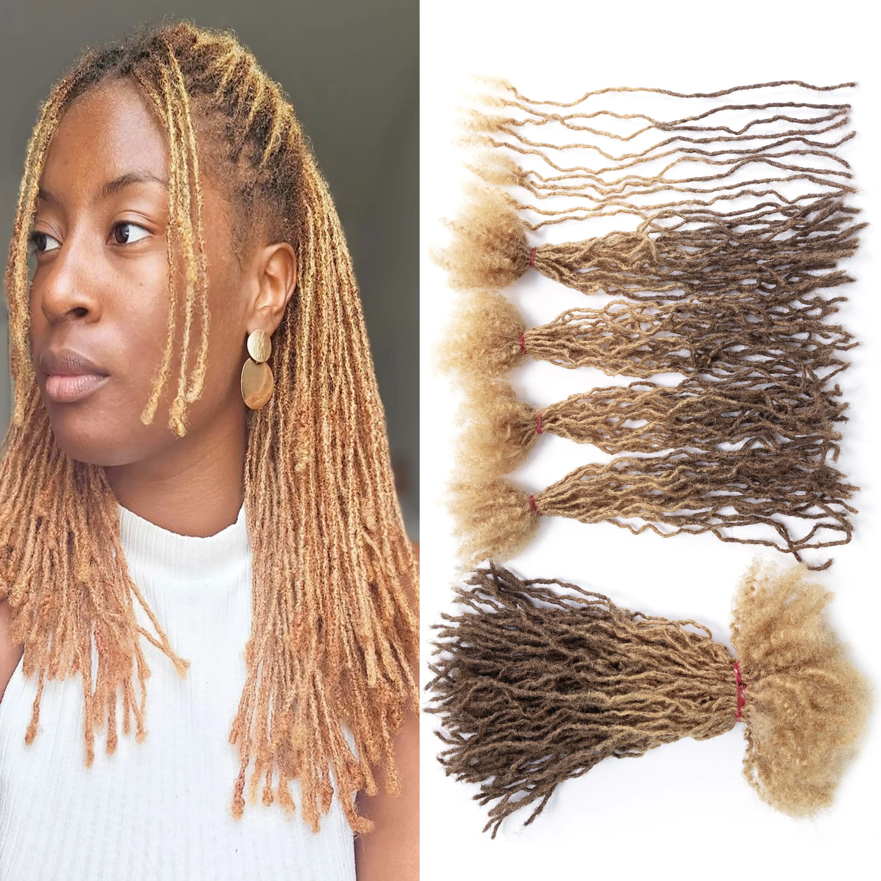 

20 жил/упак. # 27/30 оптовая продажа, 100% бразильские человеческие волосы Remy, наращивание микро дредов, блокировка, наращивание Inter Locs для женщин