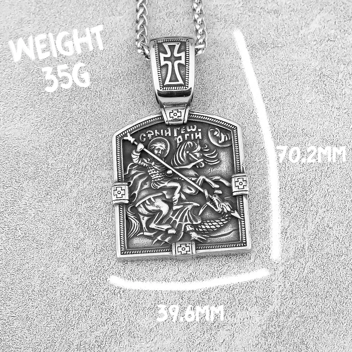 Men\'s Stainless Steel Vintage Viking Necklace Religious Belief Jesus Odin Valknut Fashion Pendant Warrior Shield Amulet Jewelry