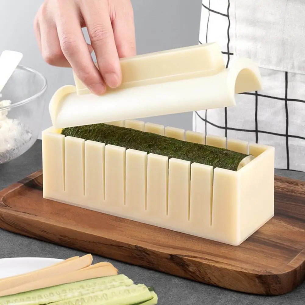 Kit para hacer Sushi DIY con molde redondo para arroz, estilo pastel japonés, juego de herramientas para hacer Sushi cuadrado multifuncional para cocinar en casa