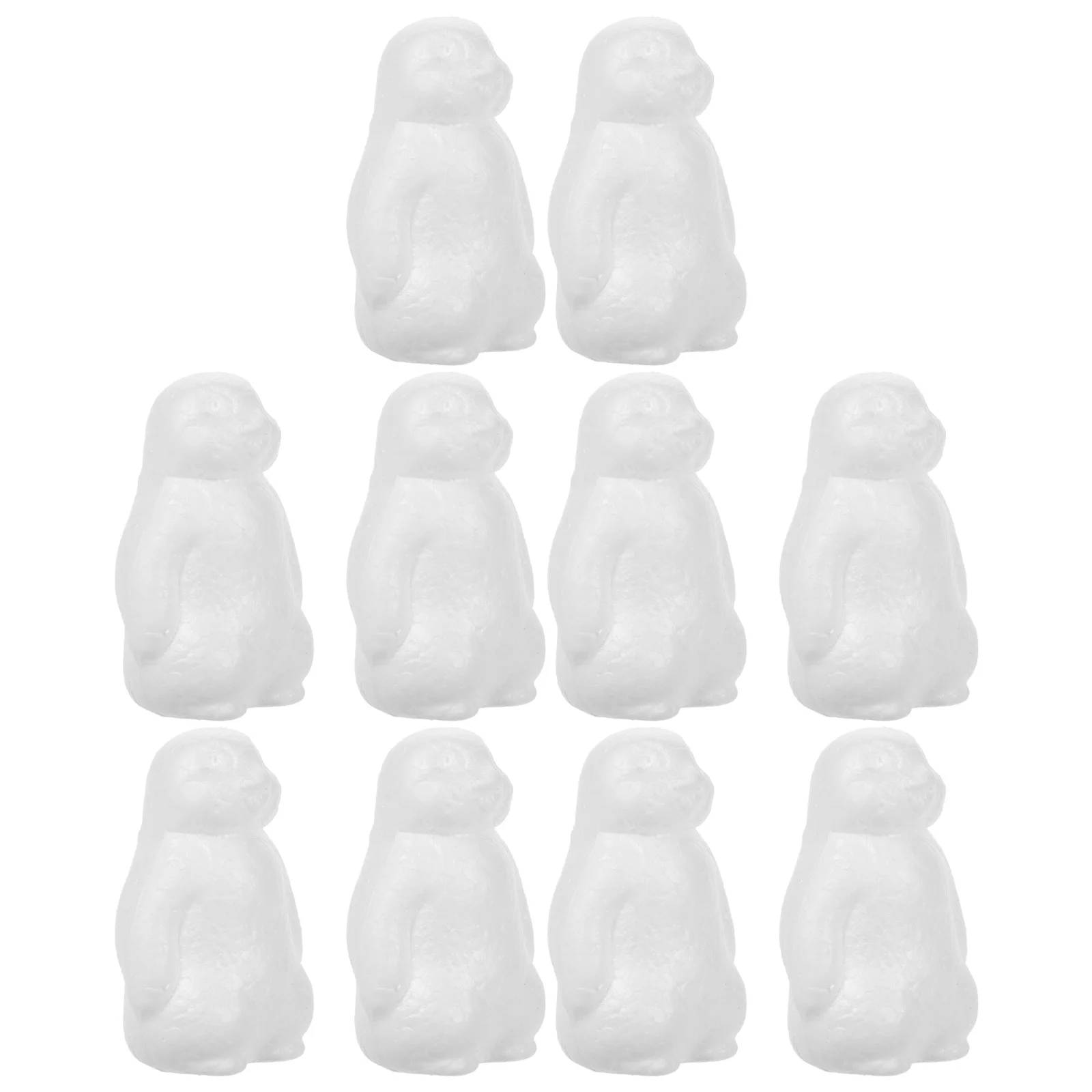 20Pcs Foam Penguin Sculpture DIY Craft Kit Unfinished Blank Foam Balls for Painting Modeling Miniature Garden Animal Ornament