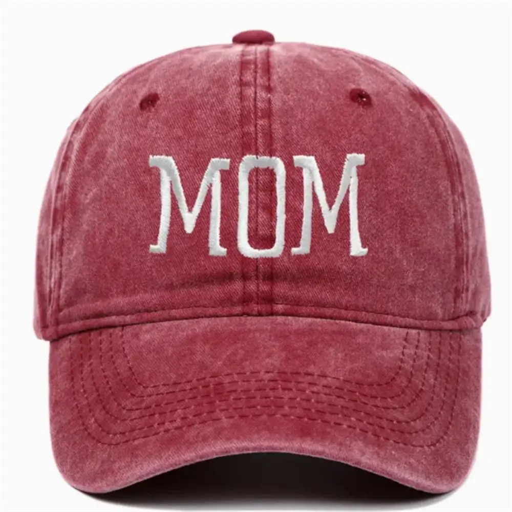 Mode DAD MOM Borduren Baseball Caps Verstelbare Hiphop Baseball Hoeden Verontruste Faded Cap Vintage Zonnebrandcrème Hoeden