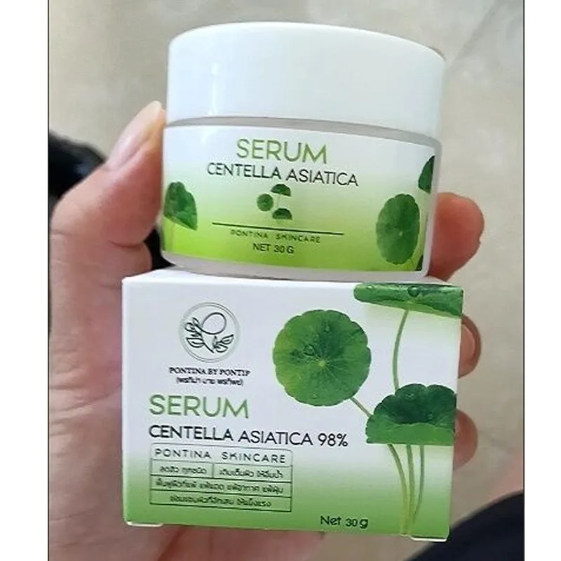 

Centella Asiatica Reduce Acne Soothes Acne Dries Repair Dark Acne Scars White Moisturize พรทิน่า เซรั่มใบบัวบก เซรั่มพรทิน่า