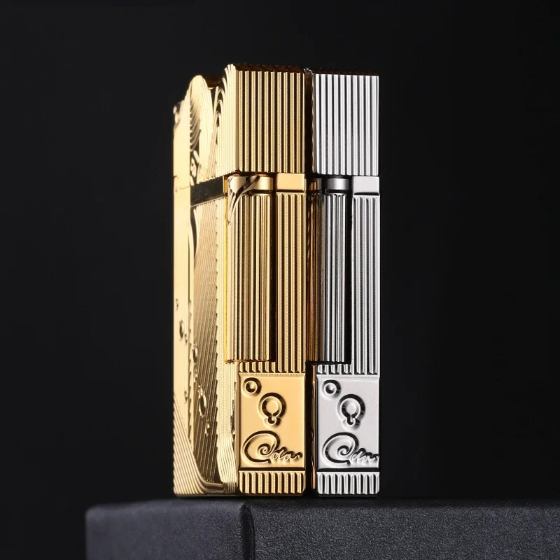 Lighter Pure Copper Handmade Sleeping Mermaid Ding Sound Jet Open Flame Cigarette Lighter Tools Luxury Smoking Accessories