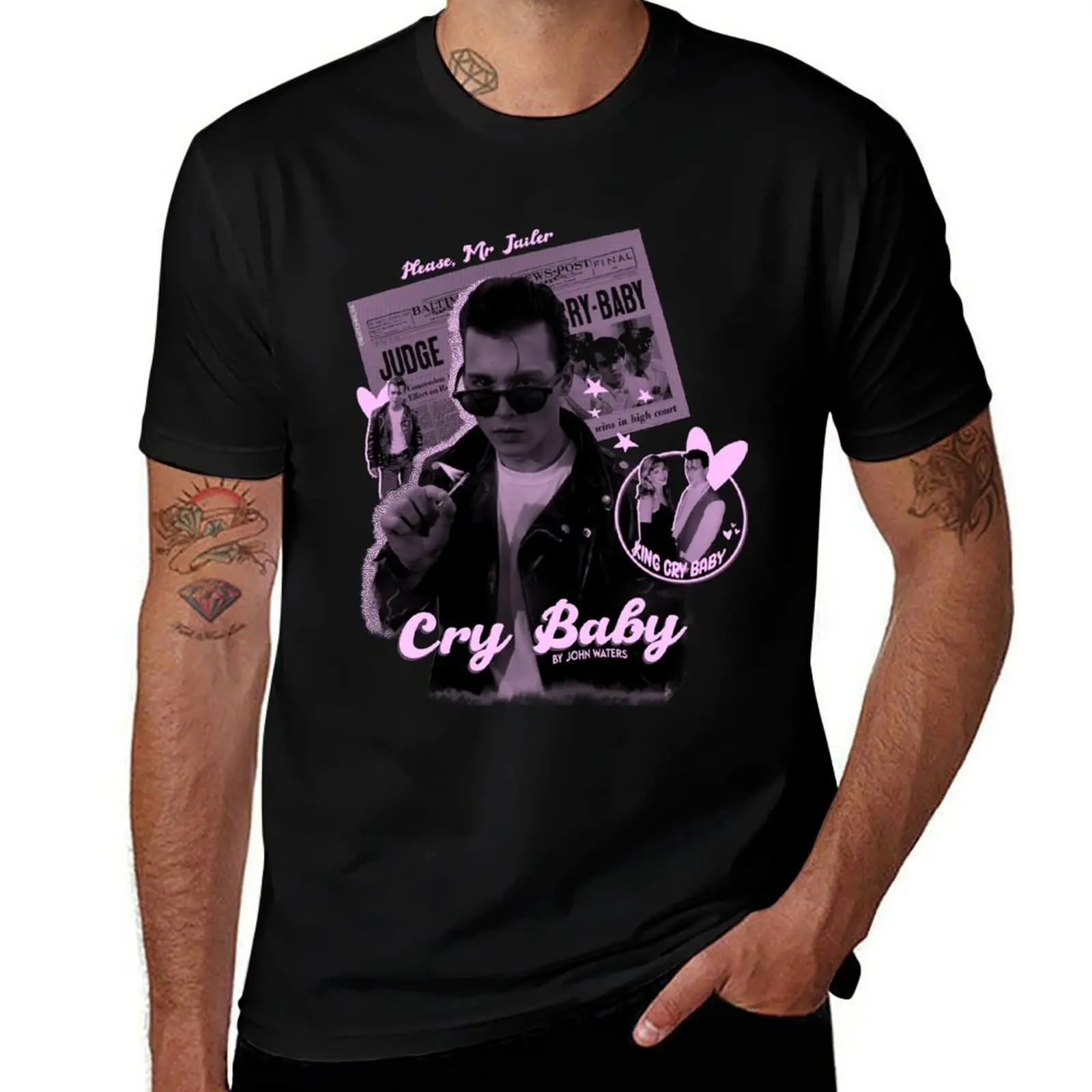 Cry Baby Movie Design T-Shirt sweat heavyweights Aesthetic clothing cute tops t shirts for men cotton